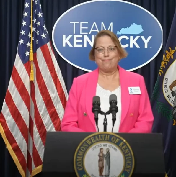 Heather Clary at podium