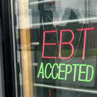 ebt accepted neon sign