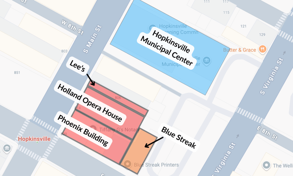 Downtown Demolition Graphic