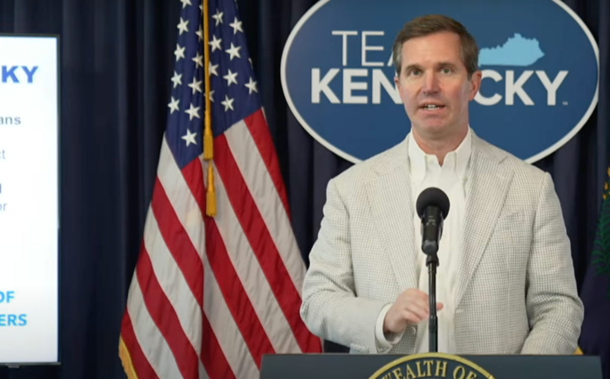 Andy Beshear at podium