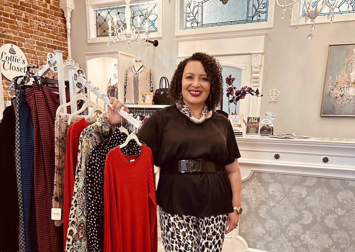 Crystal Ferreira opened her downtown boutique, Charlotte's on 6th, in the fall of 2024. (Photo by Julia Crenshaw)