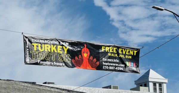 turkey trot sign