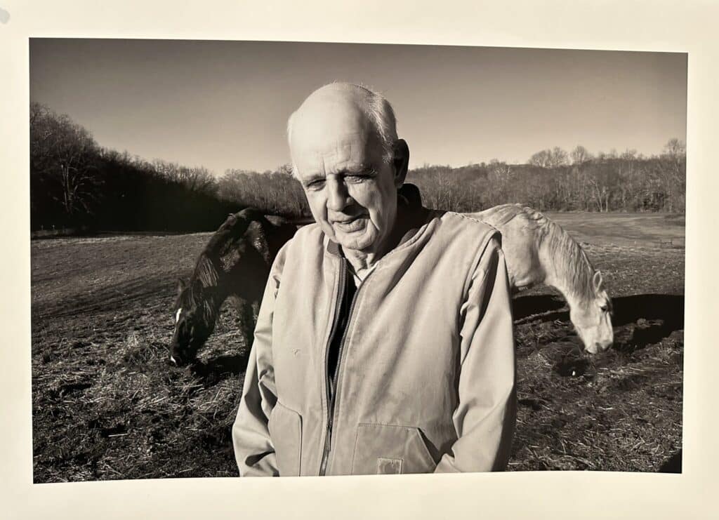 Wendell Berry with horses
