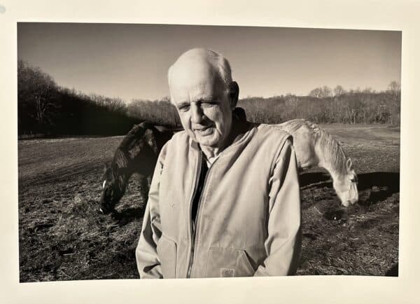 Wendell Berry with horses