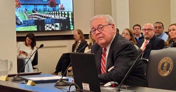 Kentucky Chief Justice John Minton addressing state lawmakers on Oct. 20, 2022. (Kentucky Today photo by Tom Latek)