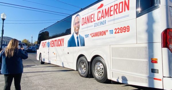 daniel cameron campaign bus