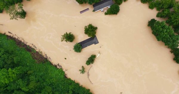 Kentucky National Guard photo in an area of Eastern Kentucky affected by flooding on April 28, 2012.