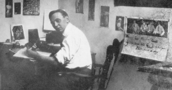 clairvoyant Edgar Cayce at desk