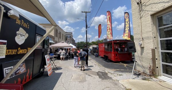 The inaugural Taste of the Town on Aug. 7, 2021, on Fifth Street adjacent to Hopkinsville Brewing Co. (Photo by Jennifer P. Brown)