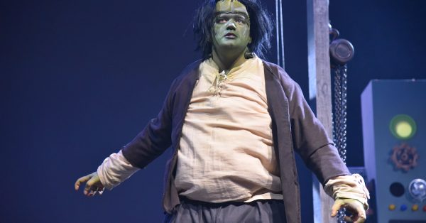 The Monster in Campanile's production of "Young Frankenstein" is played by Scotty Sanders. This is his third show with the Hopkinsville theater group. (Hoptown Chronicle photo by Jennifer P. Brown)