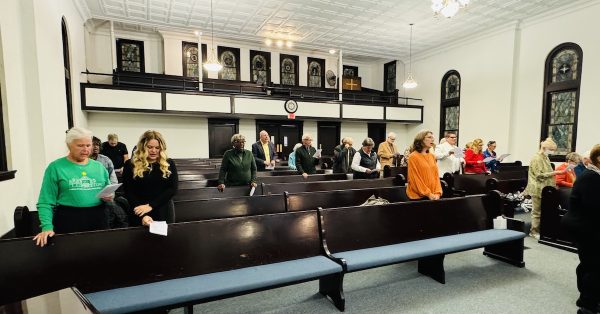 Approximately 50 people attended the Christian County Ministerial Association's Community Thanksgiving service Tuesday, Nov. 26, 2024, at Freeman Chapel CME Church. (Hoptown Chronicle photo by Jennifer P. Brown)