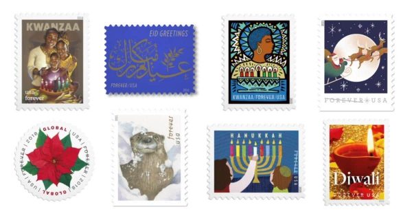 Holiday stamps feature