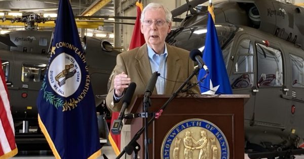 Mitch McConnell at podium