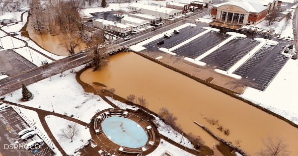 Little River snow and flood