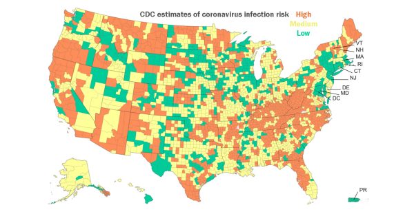 InfectionRiskbyCounty2-25-22