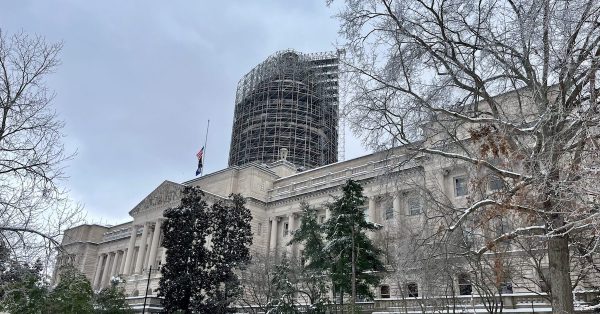 The Kentucky Capitol on Jan. 8, the second day of the 2025 legislative session. (Kentucky Lantern photo by Sarah Ladd)