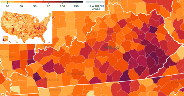 kentucky covid case map