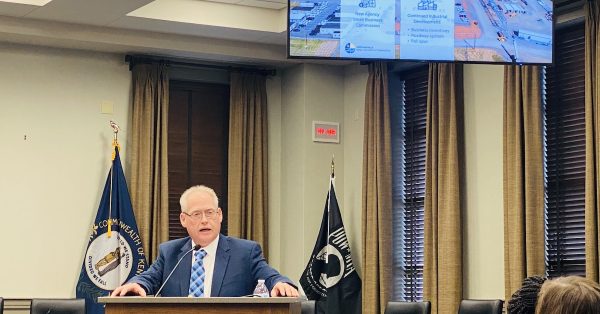 Mayor James R. Knight Jr. gives his budget address on Friday, May 3, 2024, in Hopkinsville City Council Chambers. (Hoptown Chronicle photo by Jennifer P. Brown)