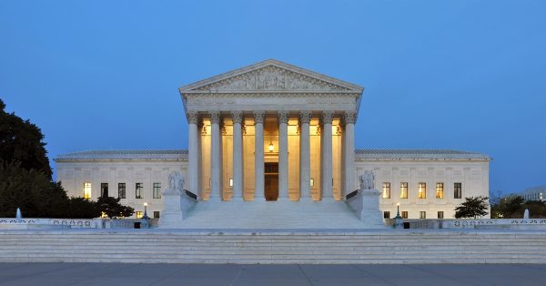 Panorama of the west facade of United States Supreme Court Building at dusk in Washington, D.C., USA. (Photo by Joe Ravi | CC-BY-SA 3.0)