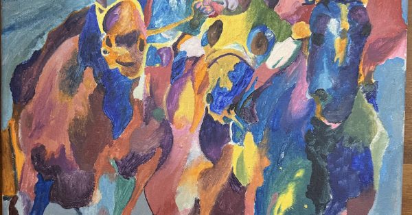Catherine Poland, of Christian County High School, earned second place with her piece titled “To the Finish Line.” (Photo provided)