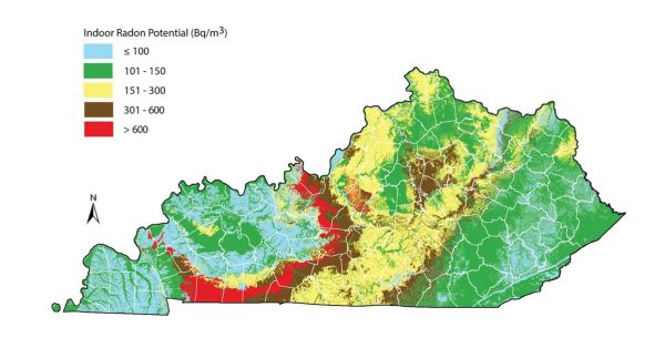 kentucky radon potential map