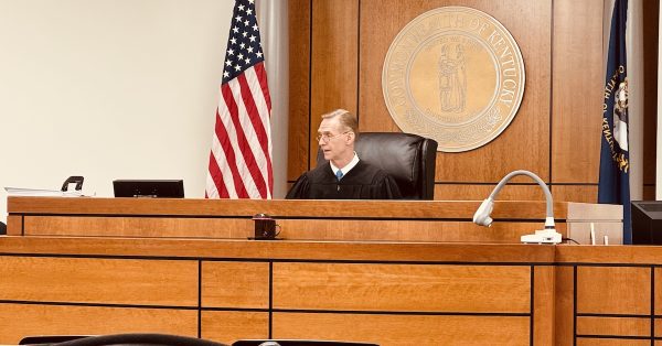 Christian Circuit Judge Andrew Selfs speaks during a hearing Friday, Dec. 20, 2024, on the Jennie Stuart lawsuit stemming from a possible acquisition by Deaconess in Evansville, Indiana. (Hoptown Chronicle photo by Jennifer P. Brown)