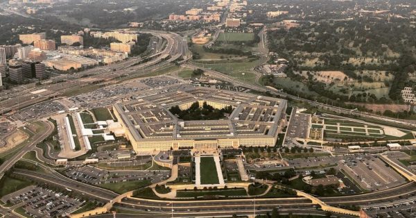 The Pentagon, the Headquarters of the US Department of Defense. Photo was taken from a commercial airliner during the early morning sometime in September 2018. (Wikimedia Commons photo)