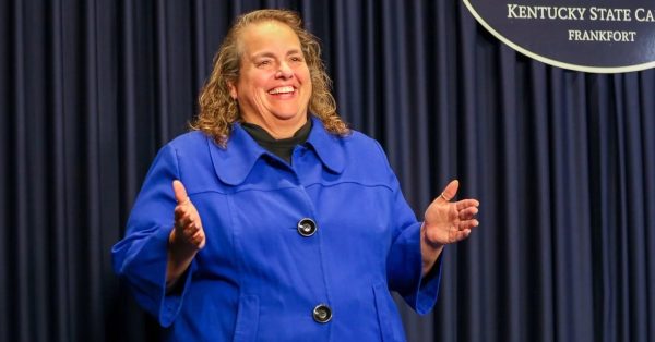 Virginia Moore became known to Kentuckians for her role interpreting Gov. Andy Beshear's daily COVID-19 briefings into American Sign Language. (Photo provided by Gov. Andy Beshear’s office)