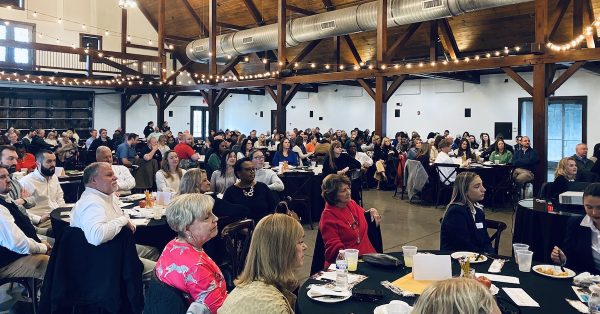 About 200 community members and public officials attended the Champions for Education luncheon Tuesday at the Silo Event Center. (Hoptown Chronicle photos by Jennifer P. Brown)
