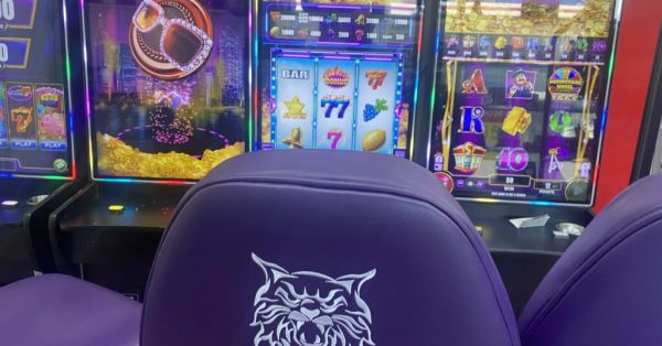 gambling machine and chair