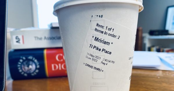 starbucks cup with ancestors name
