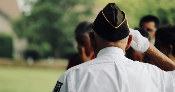 veteran saluting
